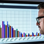 ** A data scientist, illuminated by a screen displaying a graph with labeled and unlabeled data points, symbolizing the power of semi-supervised learning to extract insights from incomplete datasets. The scene should convey a sense of discovery and unlocking hidden patterns.

**