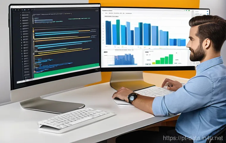 데이터사이언스와 협업 도구 - **Prompt:** "A diverse team of five data scientists, casually yet professionally dressed in business...