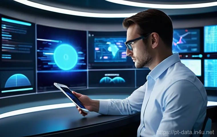 데이터사이언스와 협업 도구 - **Prompt:** "A dynamic and efficient data analysis workflow scene, showcasing multiple advanced coll...