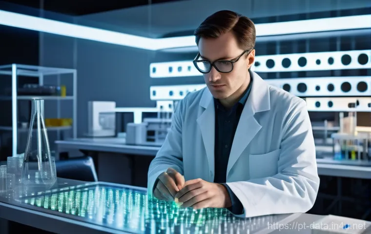 데이터사이언스에서 데이터 전처리 - A seasoned data detective, a woman with a keen gaze and a neatly styled bob, wearing a classic beige...