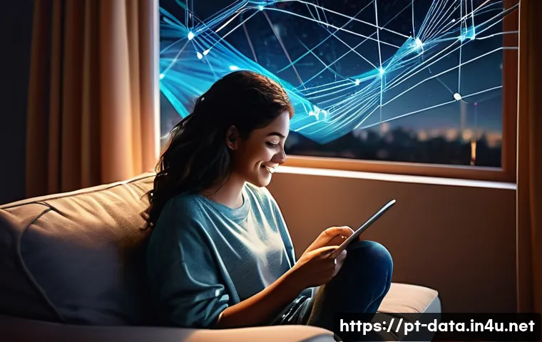 데이터사이언스와 추천 시스템 - **"The Personalized Digital Journey"**: A vibrant, high-definition digital art illustration depictin...